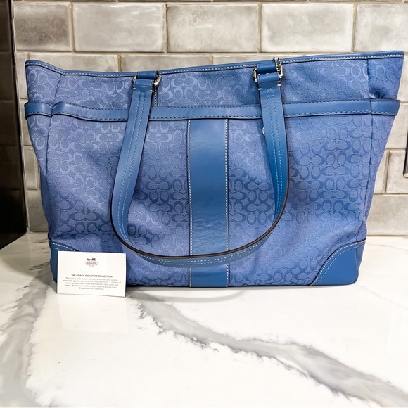 Coach Diaper Bag - Dusty Blue - NEVER USED - Picture 2 of 6